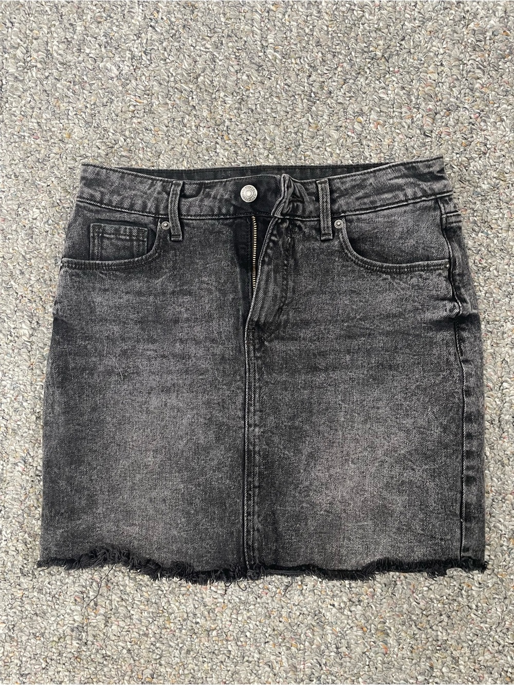 Old Navy Washed Black Denim Mini Skirt